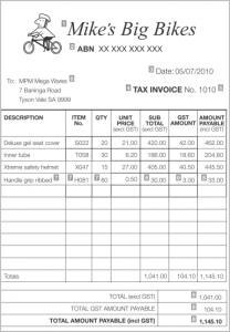 Tax Invoice Template atotaxrates.info Tax Invoice Template atotaxrates.info