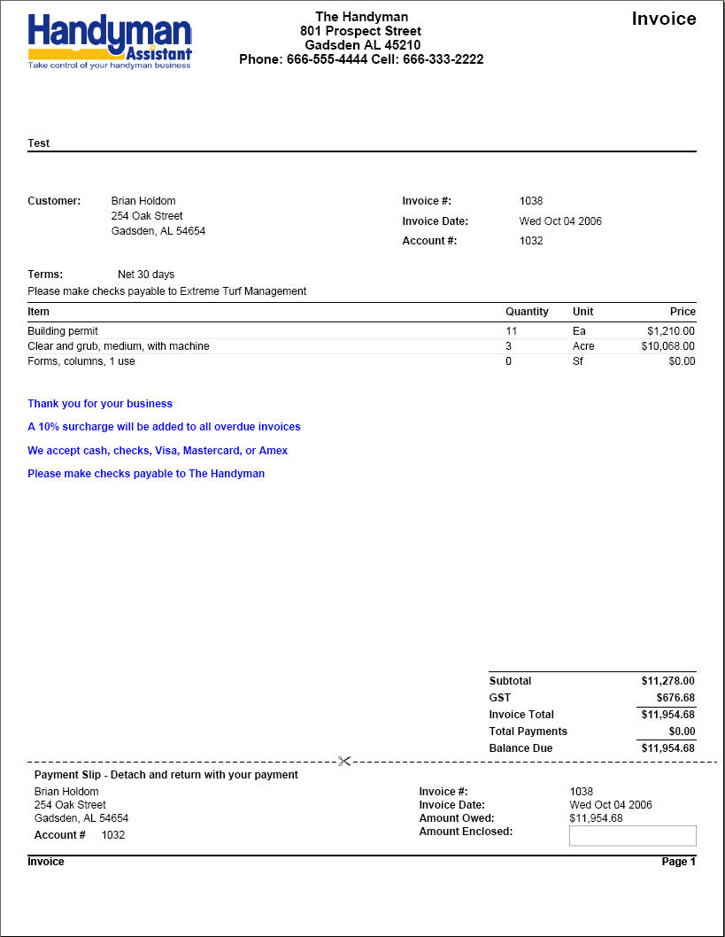 Doc.#600849: Invoice Sample Australia – Australian Tax Invoice 