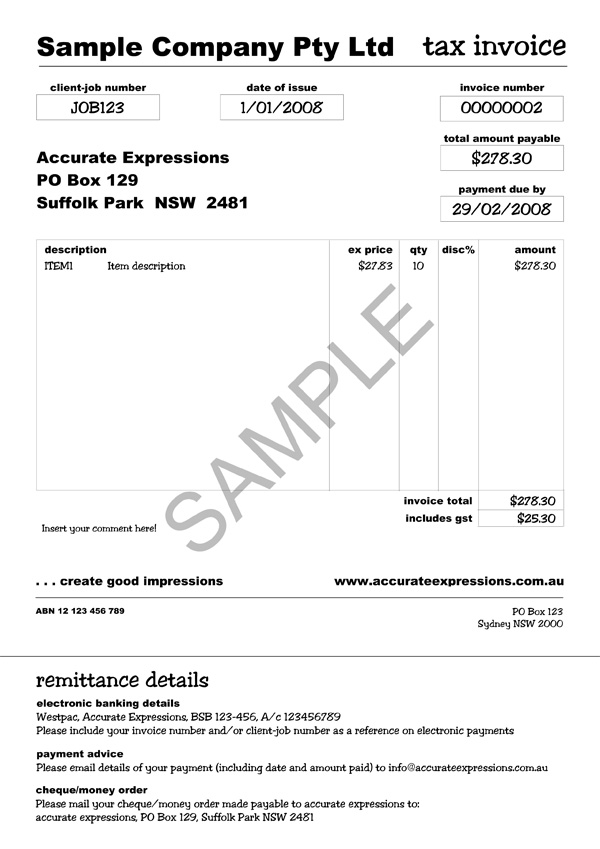 Tax Invoice Template Australia A Step By Step Guide Invoice Example