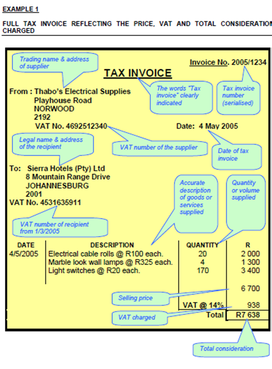 Invoice Template South Africa Dhanhatban.info