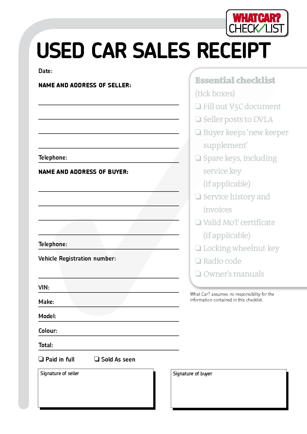 Used Car Sales Invoice Template Uk Invoice Example