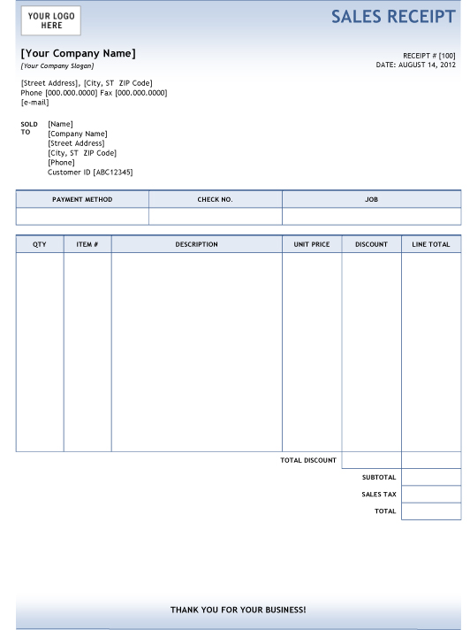 invoice format word doc