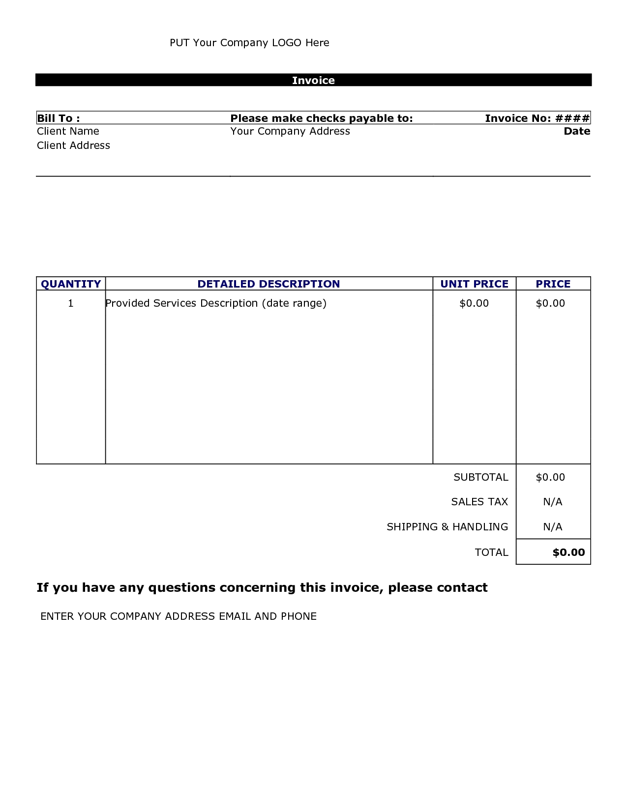 1000+ images about Invoice Template Word Doc on Pinterest | Words 