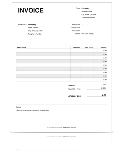 Timesheet Free Invoice Templates For Excel Pdf Work Performed 