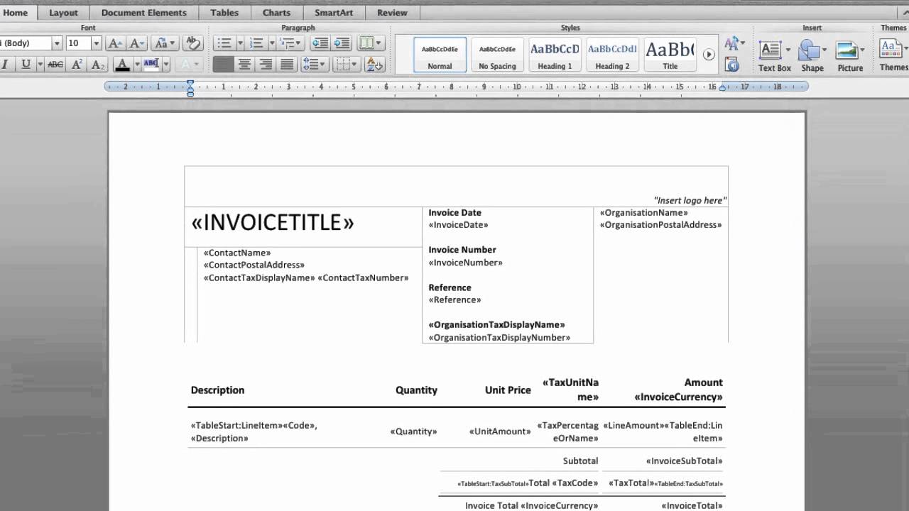 Create DOCX invoice templates in Xero Accounting Software | Xero 