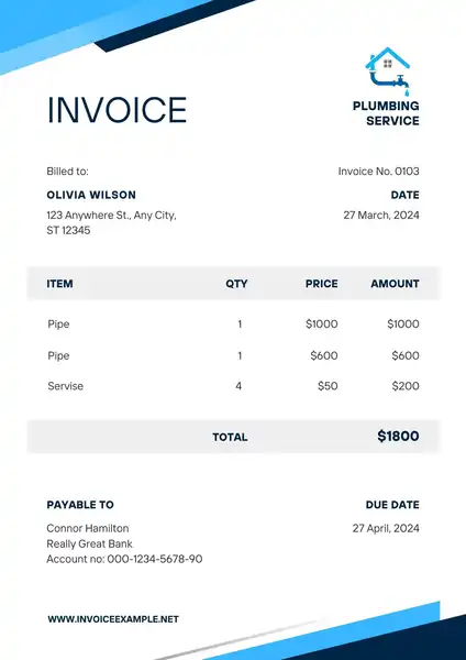 Images Of Plumbing Invoice Template Word