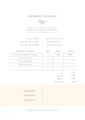 Simple Invoice Template Pdf 4