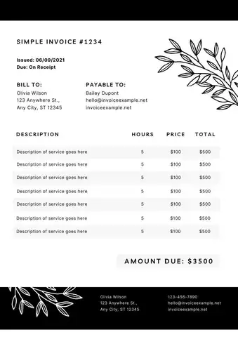 Simple Invoice Template Pdf 5