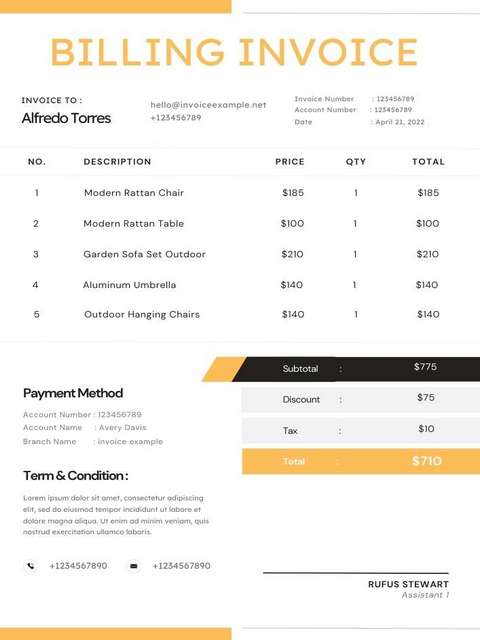 billing invoice template pdf