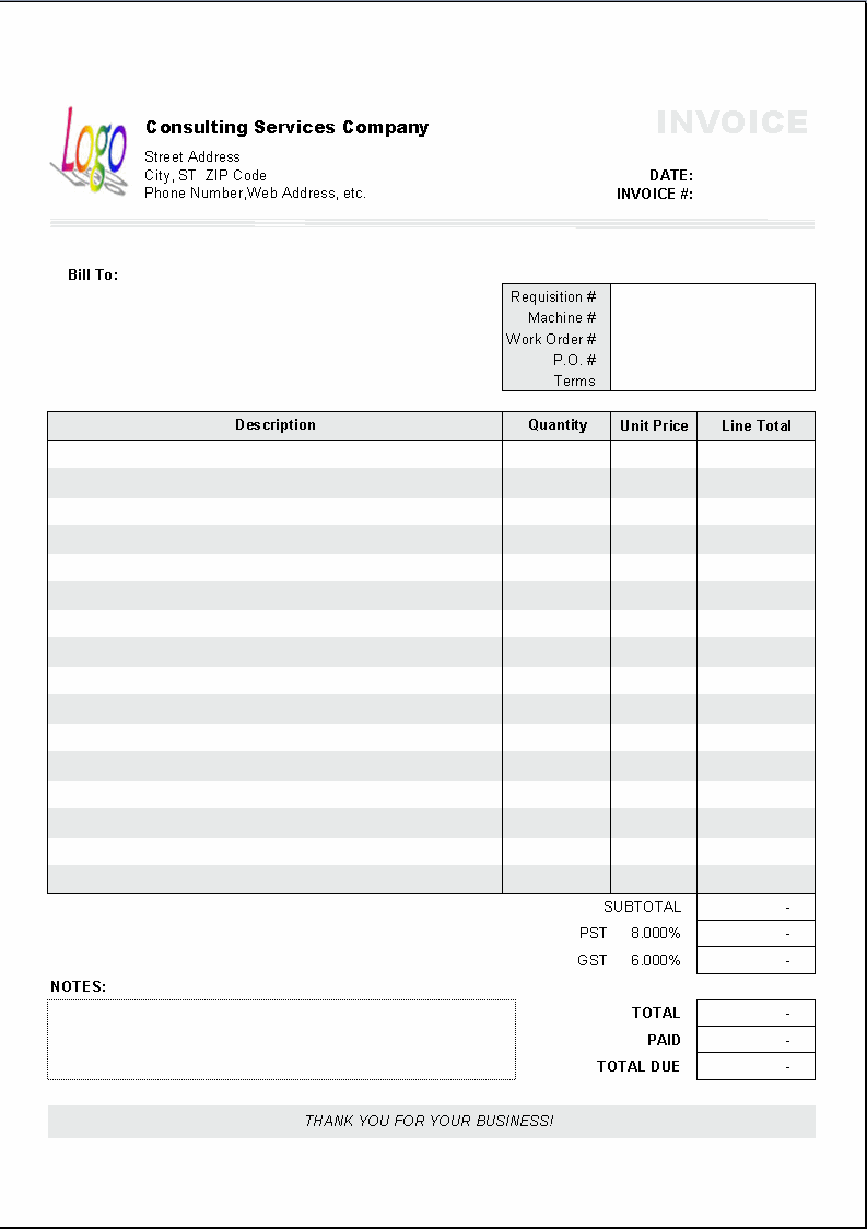 13+ Invoice Template Doc Uk Gif