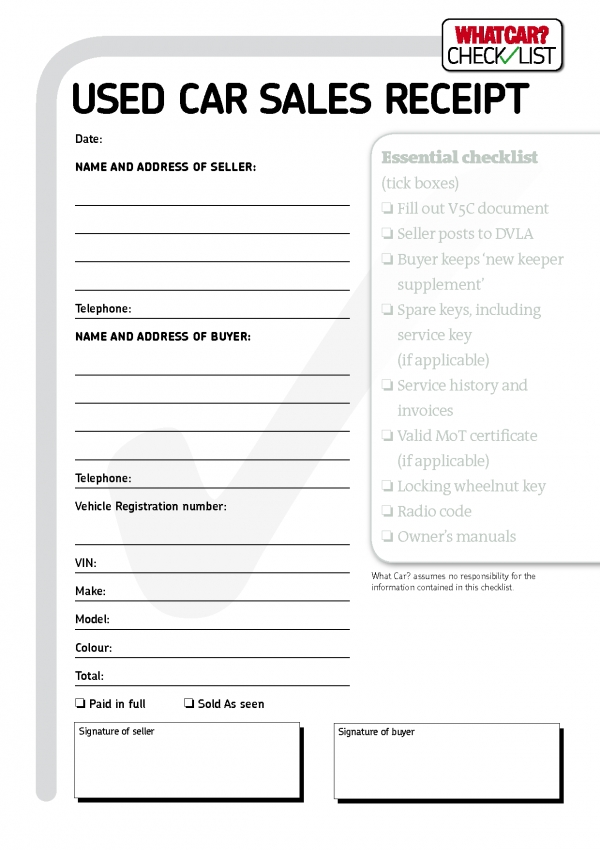 car sales invoice template free download
