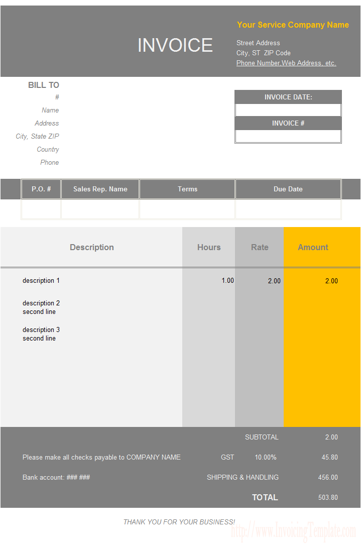 free invoice template nz