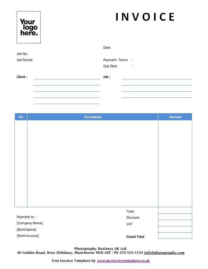 Sample Invoice Template Uk