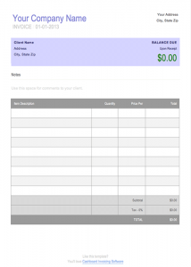 Free Blank Invoice Template for Microsoft Word Free Blank Invoice Template for Microsoft Word