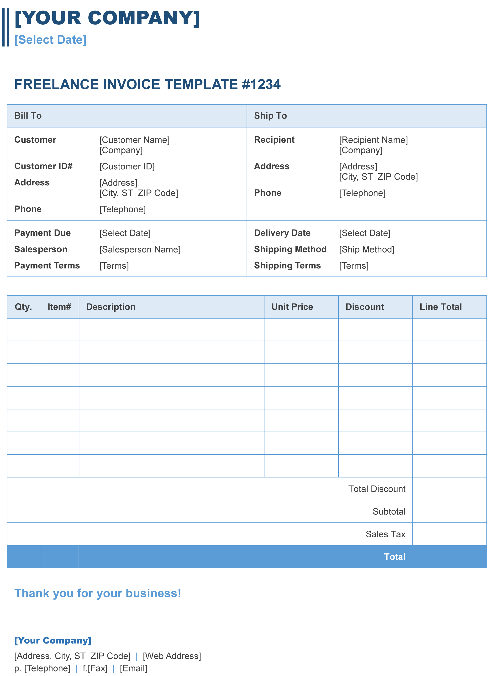 Invoice Template In Excel 2007