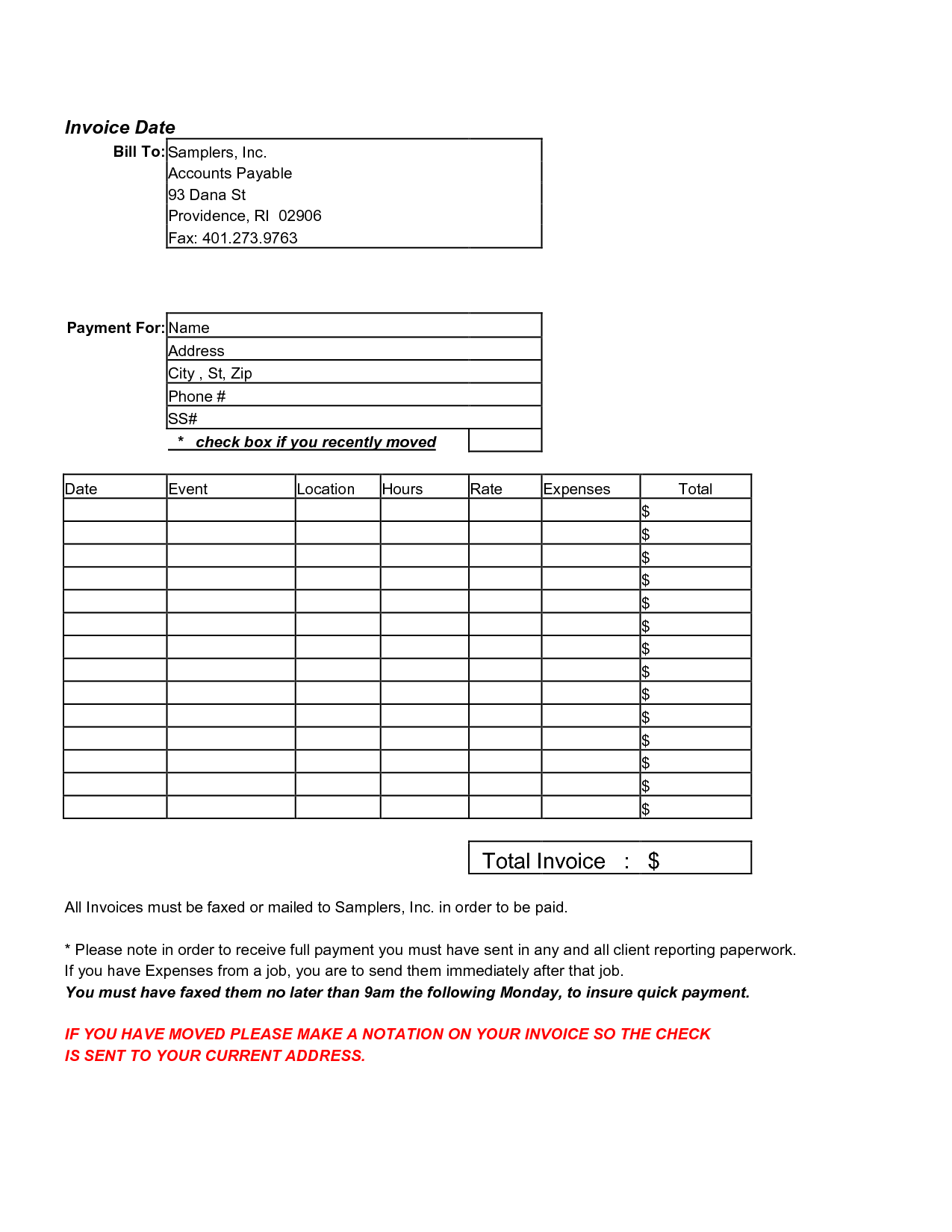  Free Contractor Invoice Template Pdf PDF Template