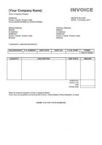 Invoice Template (PDF) Harvest