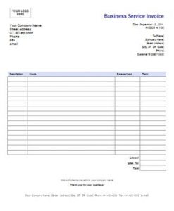 itemized invoice template
