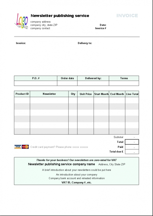 Software Development Invoice Template