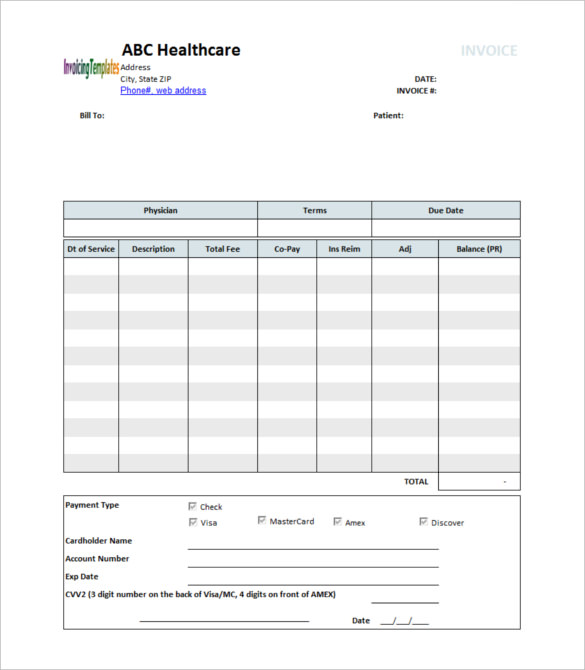 Medical Invoice Template Word | invoice example