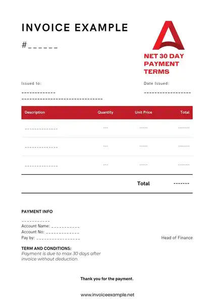 How to calculate payment due date under net 30 day payment terms